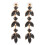 Brincos pendentes elegantes com strass, 1 par, para mulheres. 1