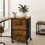 Mobile File Cabinet, 2 Drawers, Industrial Style 1