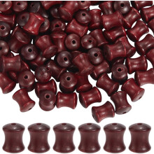 1 cutie 140 buc mărgele de bambus mărgele de lemn roșu închis abanos tub stick energie naturală sânge vrac lemn de santal distanțiere