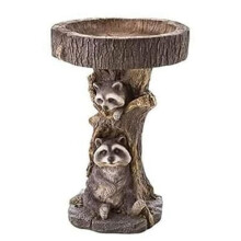 Bassin à oiseaux en résine pour la décoration de jardin extérieur