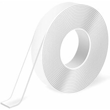 Dobbeltsidig monteringstape (10FT), Avtakbar tape, Gjennomsiktig, Husholdning