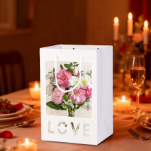Valentinsdagsgavepose Blomsterbuketposer Rosepapirpose med gennemsigtigt vindue Store sække Ensfarvede specialposer til Valentinsdagsblomster
