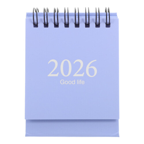 2026Ημερολόγιο γραφείου με μπλε ουρανό, συμπαγές, πτυσσόμενο σχέδιο για