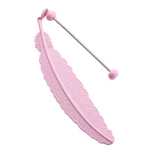 Segnalibri in metallo con perline a forma di piuma, porta pagine per libri con ciondolo a forma di piuma, regalo per amanti dei libri e dei lettori.