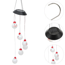Carillon éolien solaire suspendu avec lumière LED à couleurs changeantes (1 pièce)