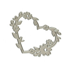 Stanzformen für herzförmige Blumenrahmen zum Ausschneiden, für Foto-Scrapbooking, Kartenherstellung, Dekorationen und Prägeschablonen