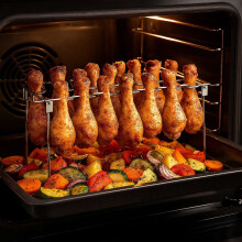 Hähnchenschenkelhalter für Grill & Backofen, 2er-Set