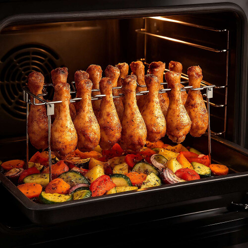 Hähnchenschenkelhalter für Grill & Backofen, 2er-Set