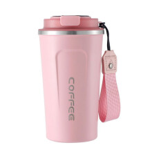 Mug de voyage isotherme de 510 ml (17 oz), tasse à café réutilisable en acier inoxydable à double paroi étanche avec couvercle pour boissons