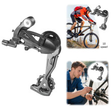 9-Speed Rear Derailleur for Bikes – Low Noise, Compatible with Road Bikes & More
