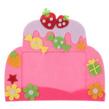 1 Set Bulk Picture Frames Set in Pink Nonwoven for Children DIY Making and Home Decoration