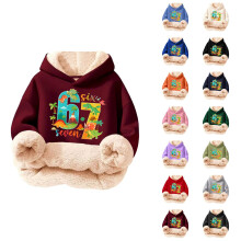 Sweat à capuche imprimé coloré pour enfants, sans poches, design coloré, idéal pour les garçons, confortable au quotidien, facile d'entretien