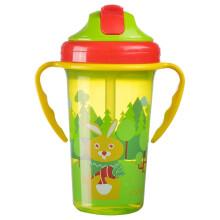 SPRING PARK Double Handle Kids Water Bottle With Lid For Toddler Kids
