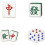 4PCS Mahjong Καρφίτσες Κινέζικο Mahjong Μεταλλικό Σήμα Καρφίτσα Σμάλτο Καρφίτσα για 1