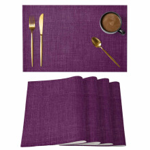 Jogo americano vintage de linho roxo (1 peça)