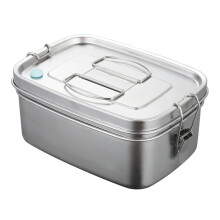 Boîte à lunch double couche 1,5 L en acier inoxydable 304 – Étanche, portable, idéale pour le bureau, les pique-niques et le camping