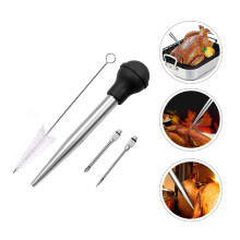 Inyector de condimentos para pavo, de silicona negra de grado alimenticio, 4 unidades.