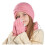 Kinder-Strickset Mütze Schal Handschuhe einfarbig warm 1