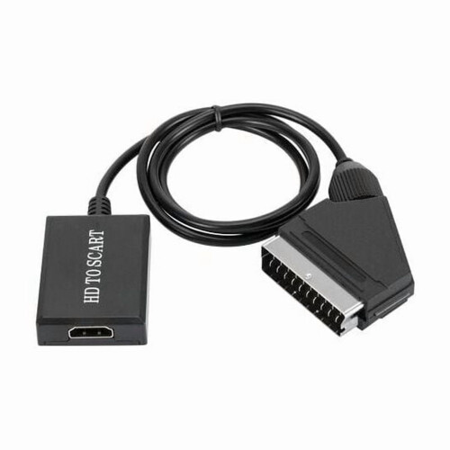 Convertitore da HDMI a SCART, adattatore video e audio HD 1080p per decoder Sky.