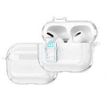 Custodia per AirPods Pro3 con coperchio di chiusura, supporto morbido anti-ingiallimento con apertura automatica e design antipolvere – Compatibile