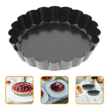 Moule à gâteau avec fond amovible, antiadhésif, pour tartelettes cuites au four, idéal pour la pâtisserie maison et les desserts uniques.