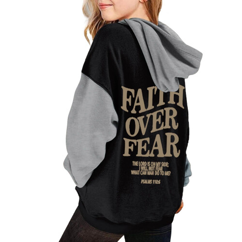 Oversize-Kapuzenpullover für Mädchen, langärmliges Sweatshirt, lässiges, einfarbiges Basic-Pullover-Oberteil mit Tasche