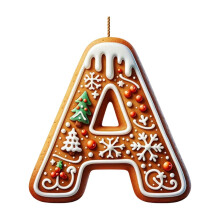 Colorful 2D Christmas Tree Letter Ornaments, Reusable Alphabet Baubles for Holiday Home Decoration – Compatible with Standard Tree Hooks