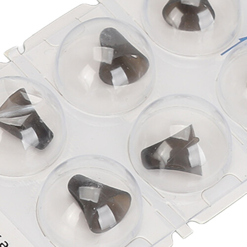 6pcs Click Sleeve Silicone Anti-Static Black XS 2