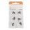 6pcs Click Sleeve Silicone Anti-Static Black XS 5