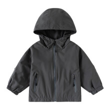 Chaqueta cortavientos para niños, abrigo ligero con capucha y cremallera para niños de 12 a 13 años, color liso, ropa informal para la escuela y