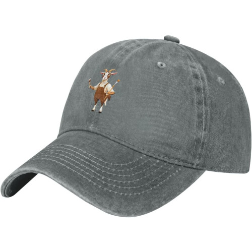 Sortvasket cowboy-baseballkasket med geddesign