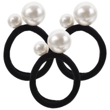 Élastiques à cheveux noirs élégants (lot de 3)