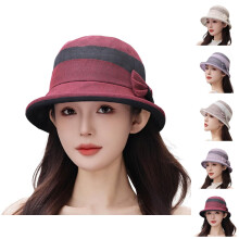 Dames rode Franse baret en stro fedora hoed1