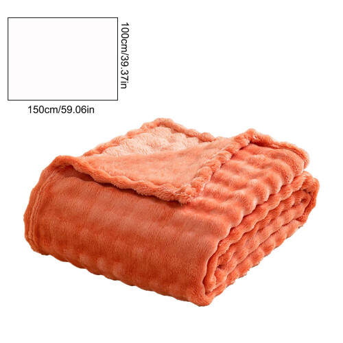 Orange fluffy blanket ultra-soft 3959 inch 2