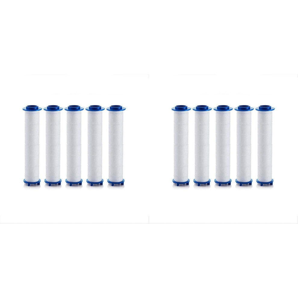 10Pcs Ion Shower Head Filters, Pp Cotton, 2.95X0.94", Compatible With Multiple Shower Head Models 9327961619821