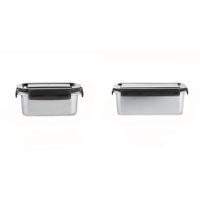 Lot de 2 boîtes à lunch isothermes en acier inoxydable, idéales pour conserver les aliments (type bento), sans BPA.