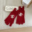 Wool Thermal Gloves Elephant Cartoon Fingerless Mittens 4