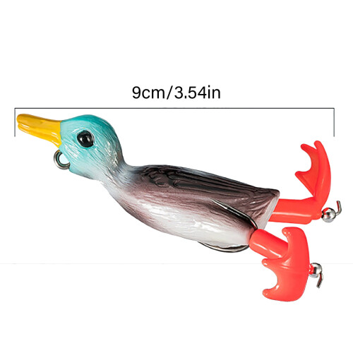 Weiche Angelköder, Propeller3D-Angelköder, Oberflächenköder für Enten, Schwimmköder, Entenköder mit Doppelhaken, Kunstköder 2