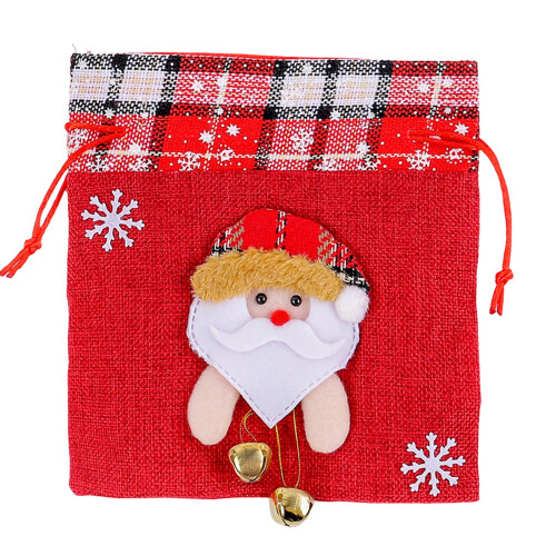 Sacs cadeaux de Noël réutilisables avec cordon de serrage (lot de 12)