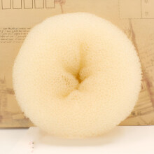 Chignon à anneaux, accessoire pour chignons en forme de donut, 4 tailles de cheveux, beige, 20 g