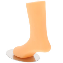 Beige Vinyl Foot Mannequin Display Size 9 for Socks, Jewelry, Anklets - Perfect for Retail Store and Home Use