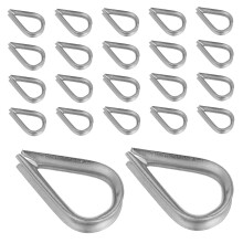 100-Pack Stainless Steel for Wire Rope, Heavy Duty Rigging, Cable Sleeves for Industrial and Marine Applications