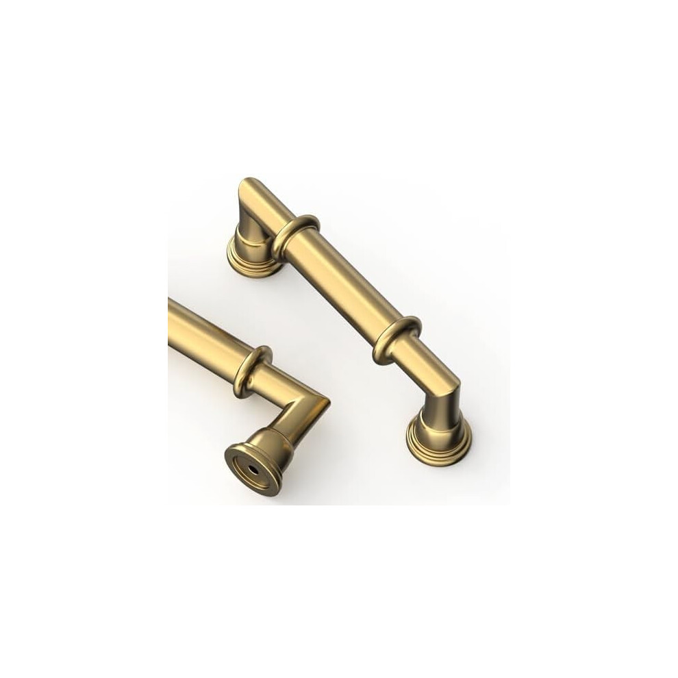 10 Pack 3 Inch(76Mm) Champagne Bronze Kitchen Cabinet Handles, Cabinet Pulls Kitchen Cabinet Hardware For Cupboard Drawer Pulls 2281 9327961622203