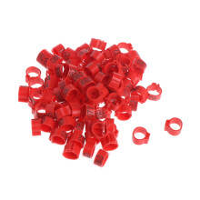100-Pack 10mm Bird Leg Bands Plastic for Foot Bands Clip Rings for Chicken for Quail Poultry Multi Colo
