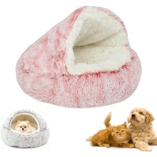 2026 New Cozy Cocoon Pet Bed for Dogs,Plush Fluffy Cave Pet Bed,Small Dog Bed with Cover Cave,Cozy Cave Pet Beds for Small Medium Large