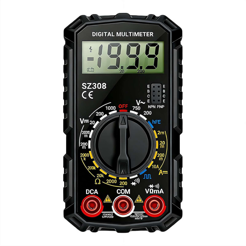 Digital Multimeter Tester For Dc Ac Voltage/Current Accurately Measures Voltage Current Amp Resistance Capacitance 9499224032835