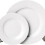 Kitchen Dinnerware Set, Microwave and Dishwasher Safe, Plates, Bowls, Service for 6, 18-Piece, White 1
