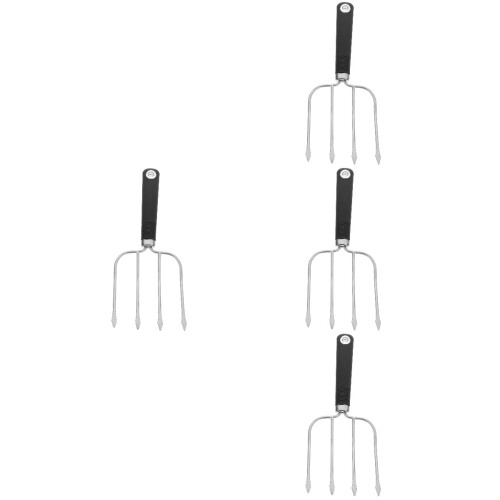 4Pièces À Noires En Acier Pour Barbecue