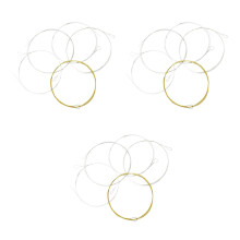 15Pièces Cordes Banjo 5 Cordes Remplacement Acier Inox Multicolores