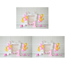 3Pcs 1St Birthday Photography Backdrop Durable Cloth